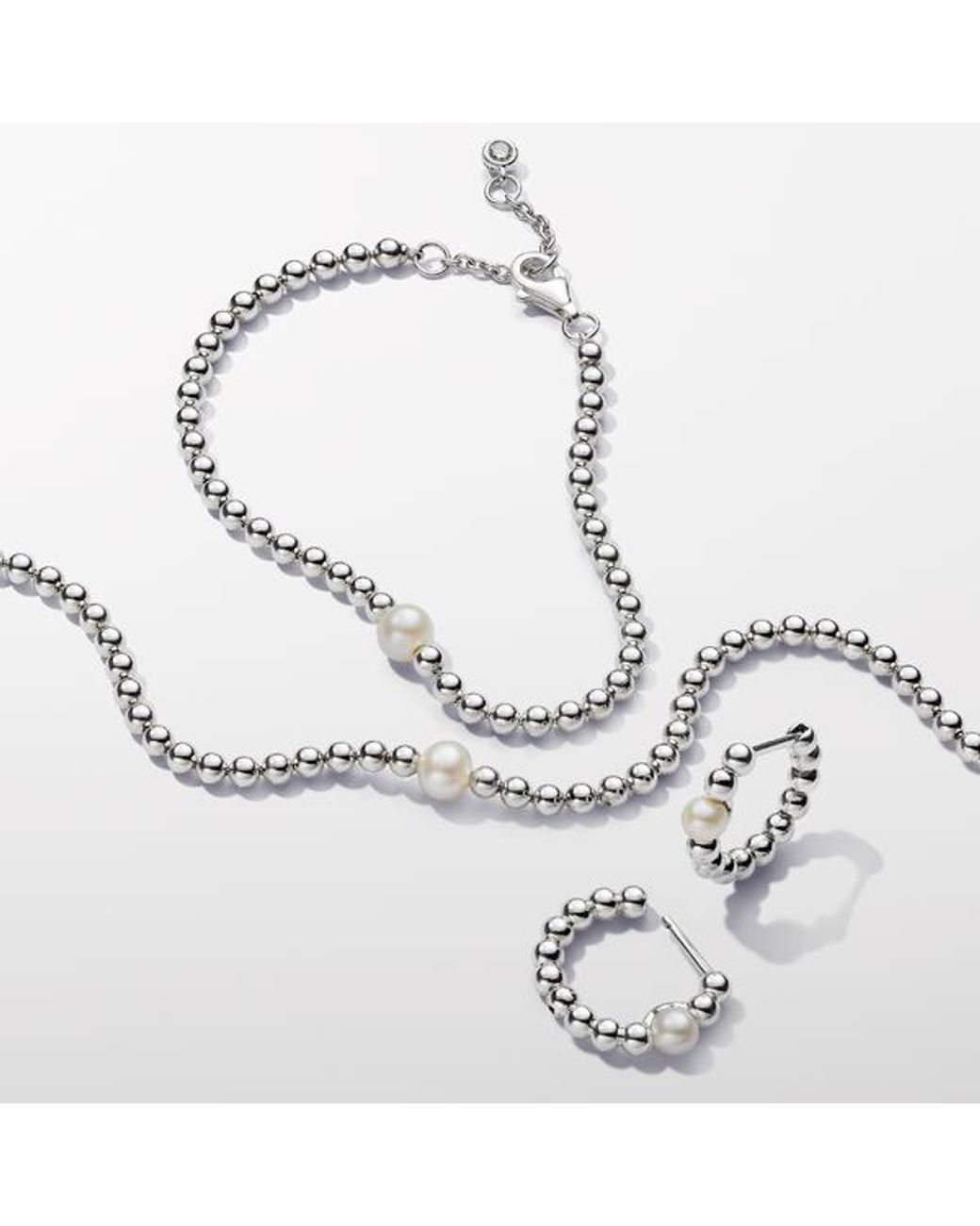 Pandora Metallic Treated Freshwater Cultured Pearl & Beads Bracelet