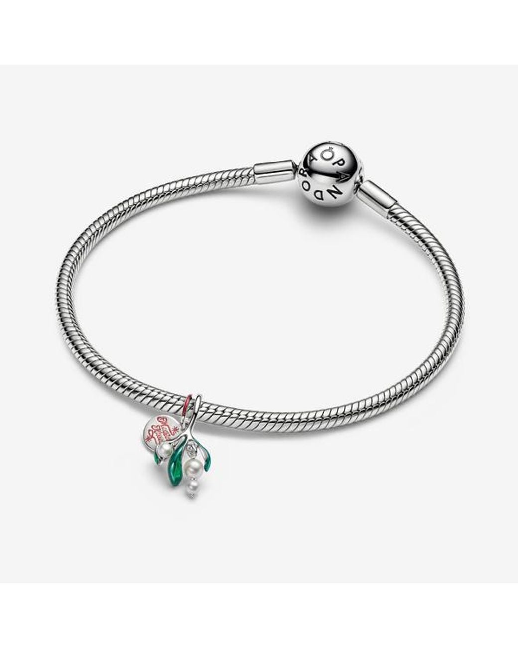 Pandora Blue Mistletoe Dangle Charm