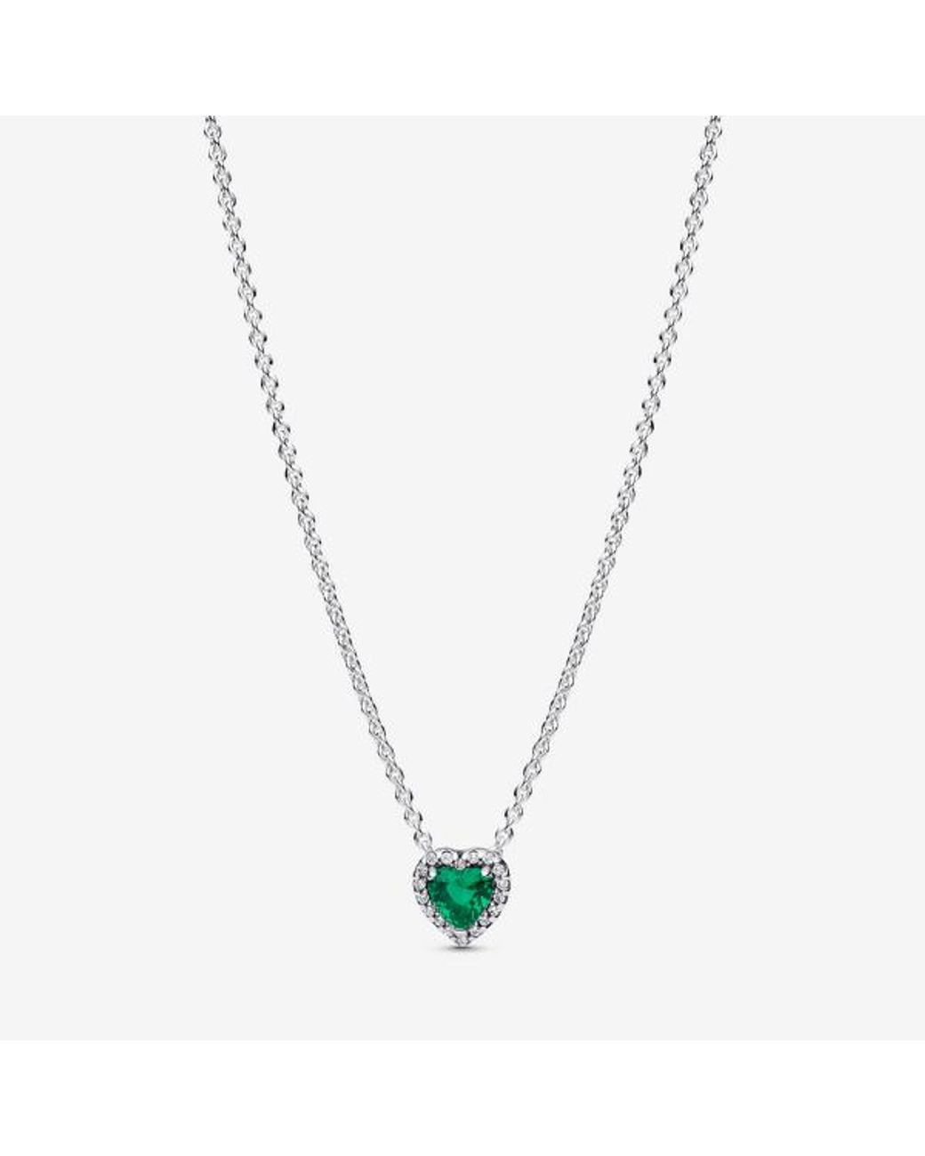 Pandora Metallic Elevated Heart Necklace
