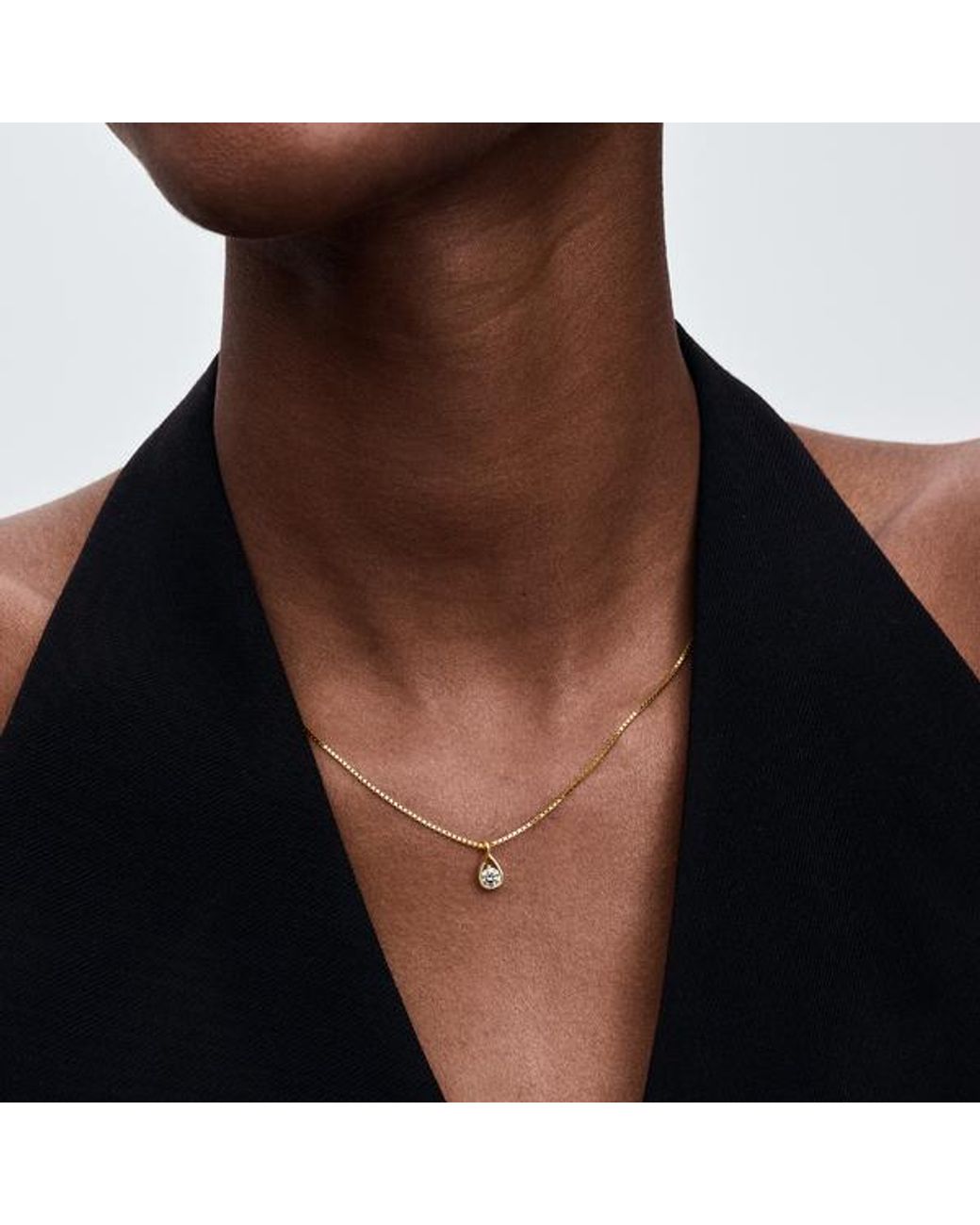 Pandora Metallic Brilliance Lab-created 0.25 Ct Tw Diamond Pendant & Necklace