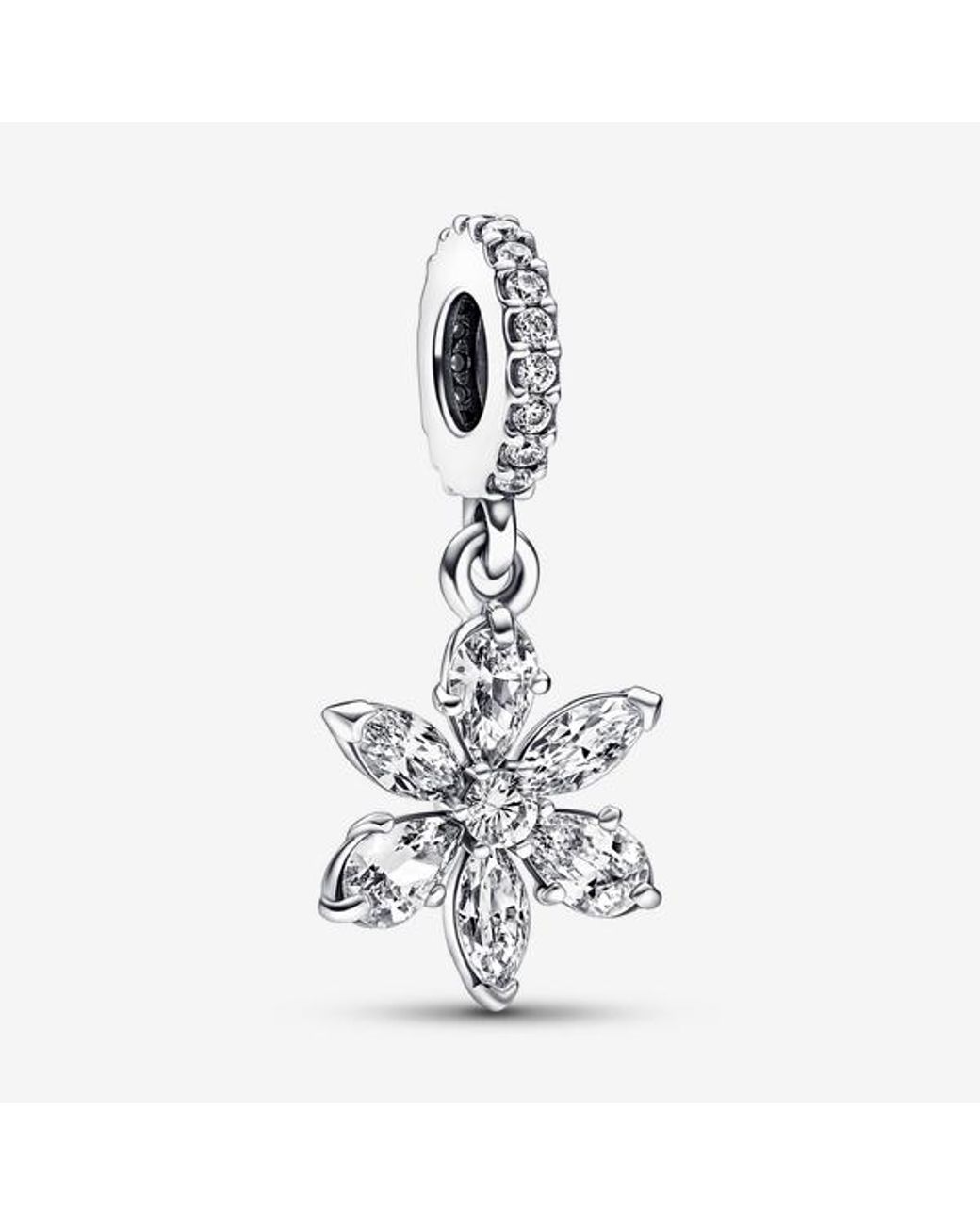 Pandora White Sparkling Herbarium Cluster Dangle Charm