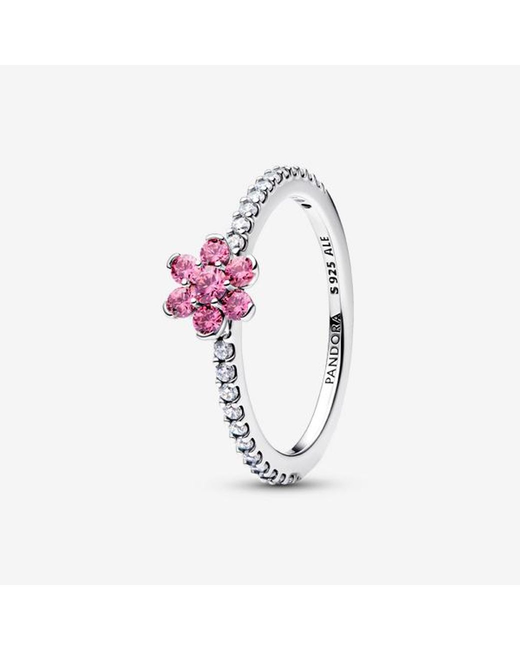 Pandora Pink Sparkling Flower Ring