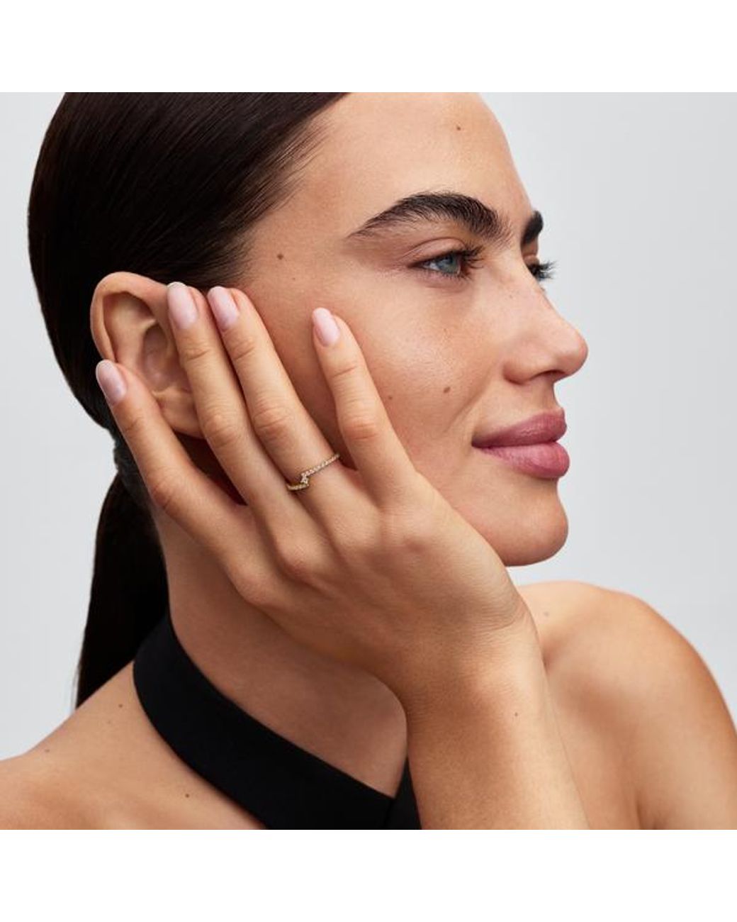 Pandora Metallic Sparkling Split Pavé Ring