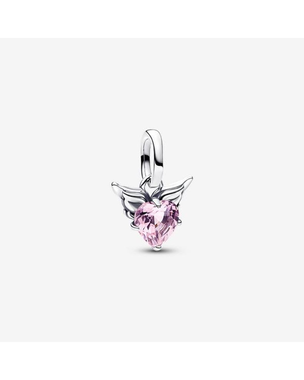 Pandora Metallic Winged Heart Mini Dangle Charm