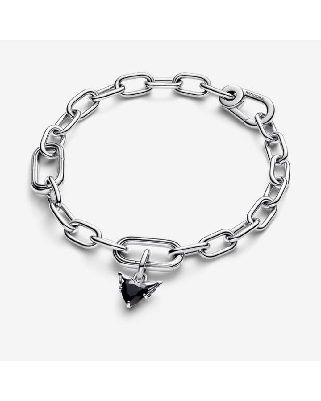 Pandora White Winged Heart Mini Dangle Charm