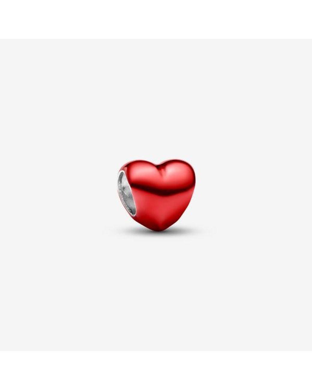 Pandora Red Metallic Heart Mini Charm