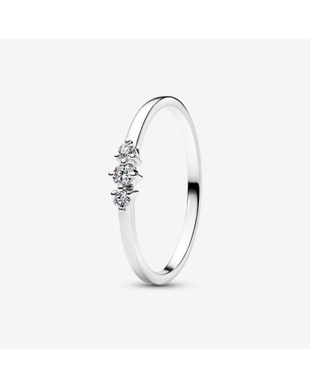Pandora White Era Lab-Grown Diamond Triple Stone Ring