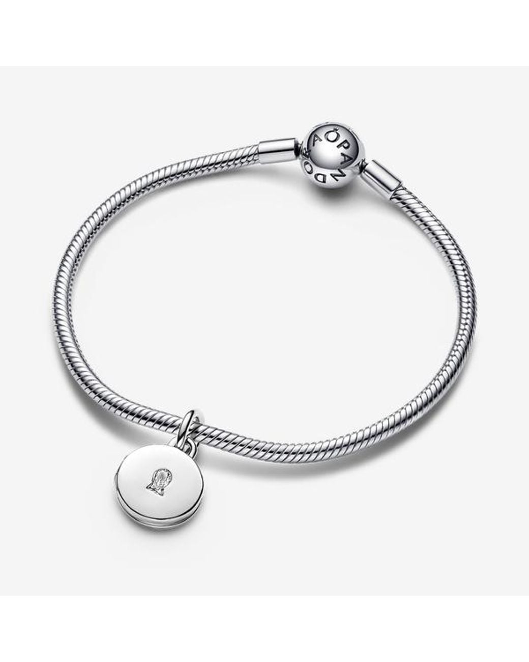 Pandora White Openable & Engravable Love Locket Dangle Charm