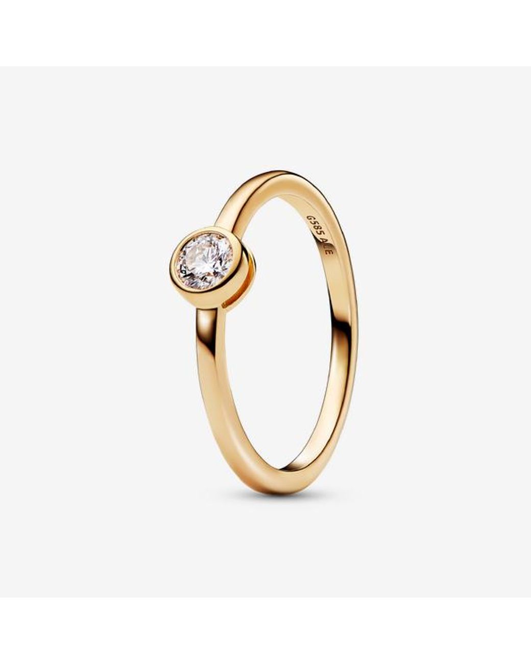 Pandora Metallic Era Bezel 14K Lab-Grown Diamond Ring