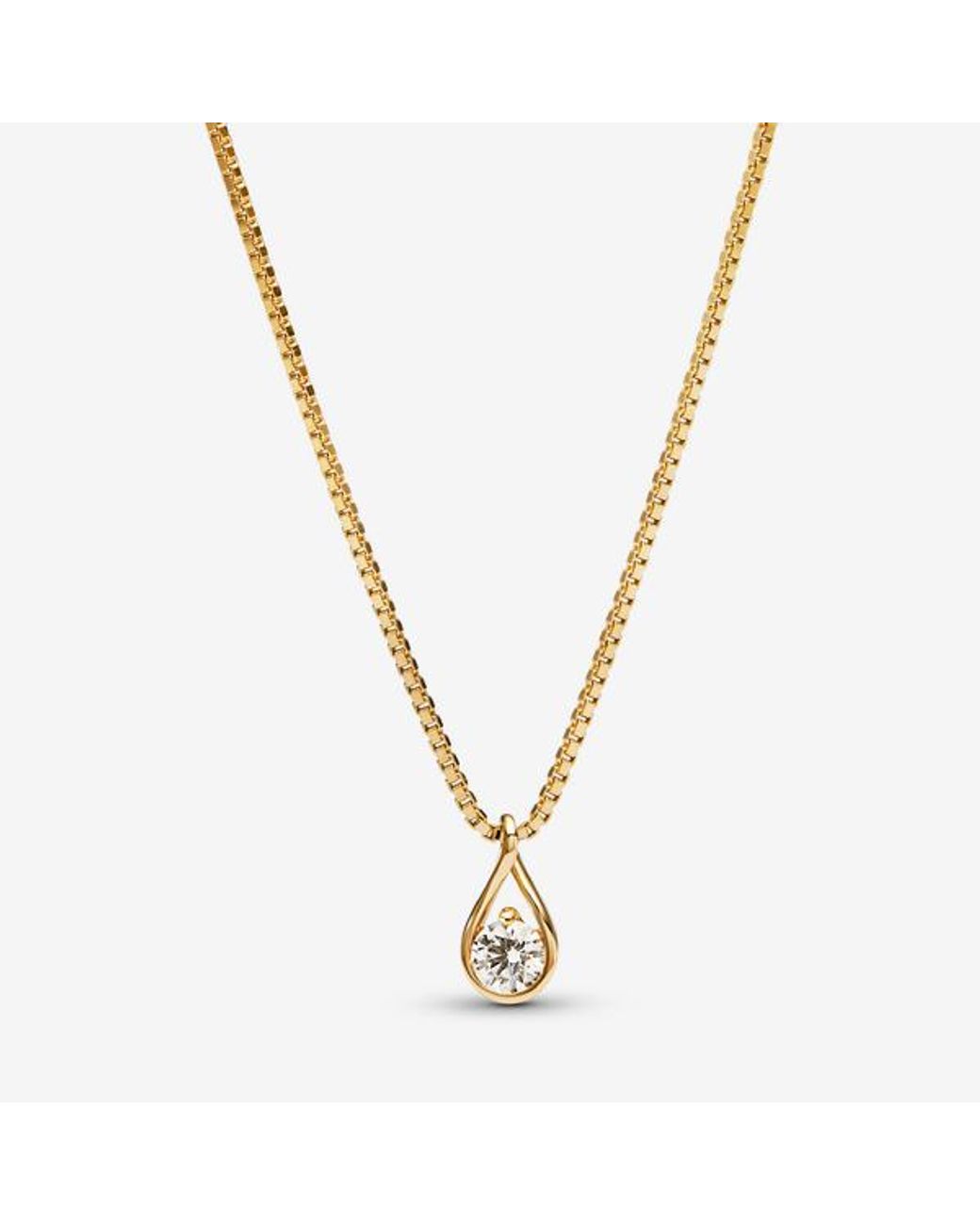 Pandora Metallic Brilliance Lab-created 0.25 Ct Tw Diamond Pendant & Necklace