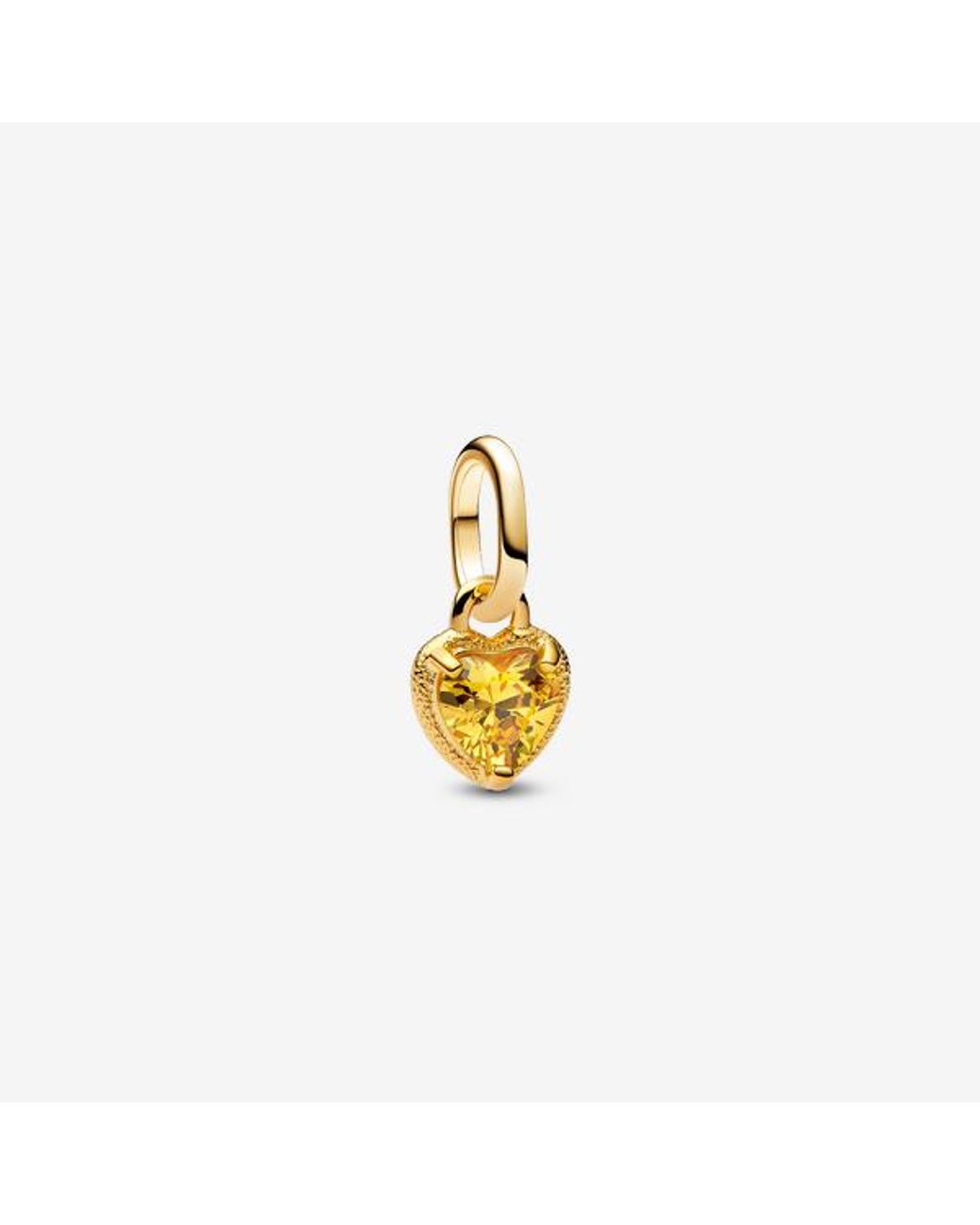 Pandora Metallic Heart Mini Dangle Charm
