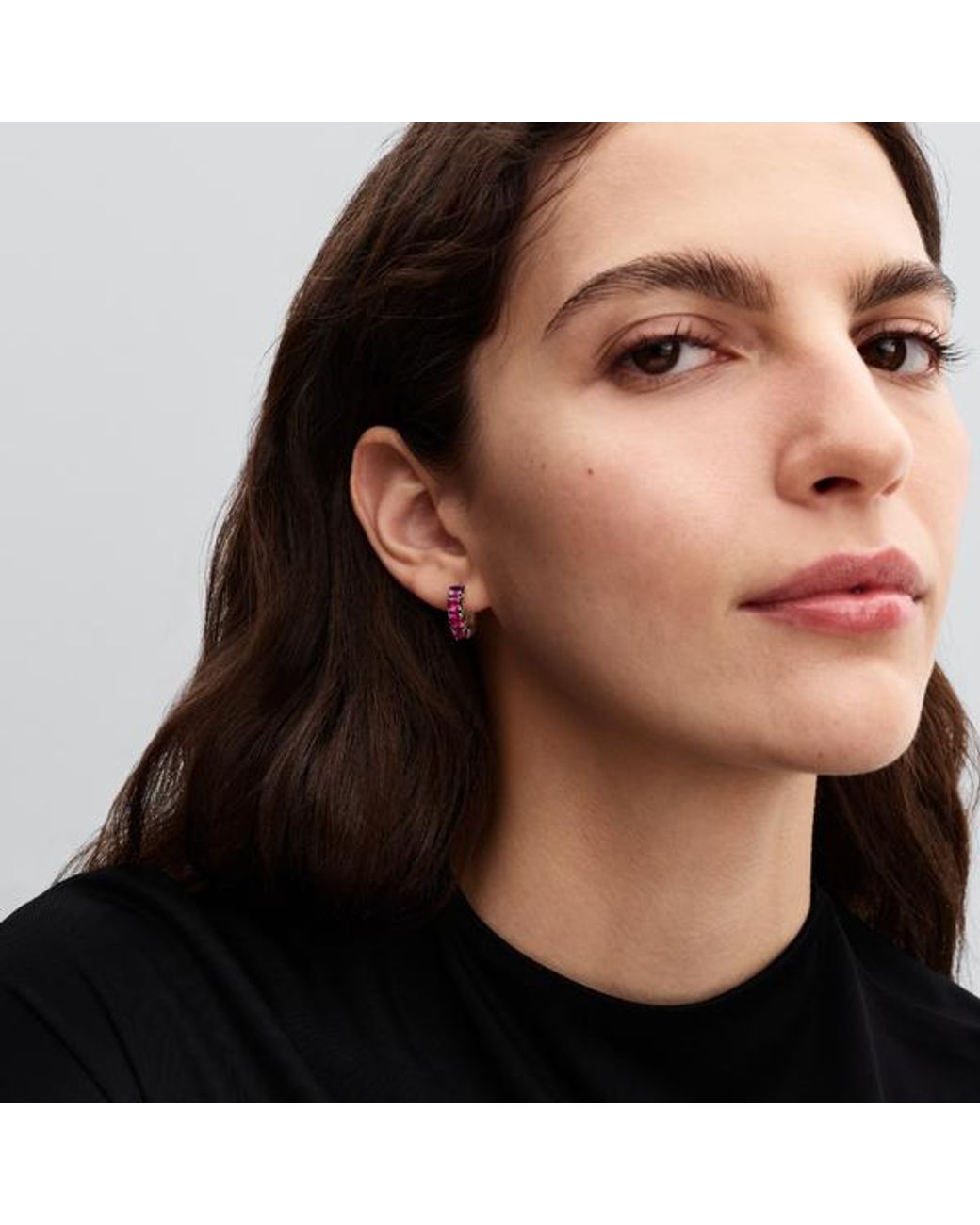 Pandora Pink Hoop Earrings