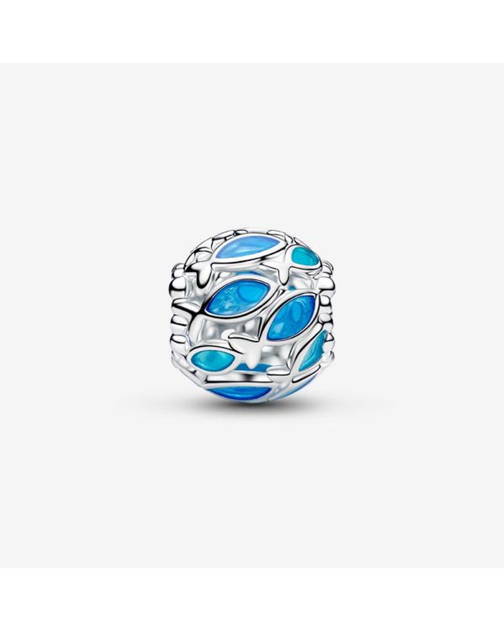 Pandora Blue Openwork Swimming Fish Charm