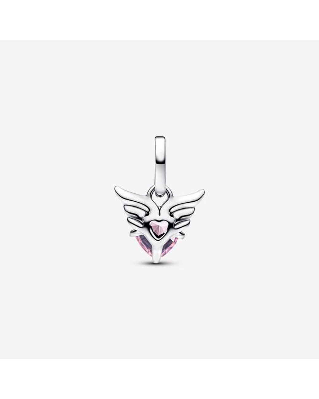 Pandora Metallic Winged Heart Mini Dangle Charm