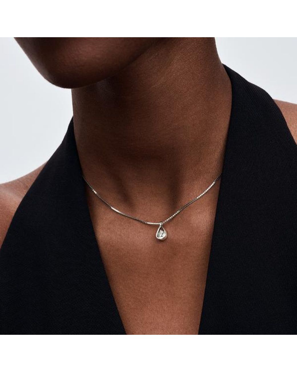 Pandora Metallic Infinite 14K Lab-Grown Diamond Pendant Necklace