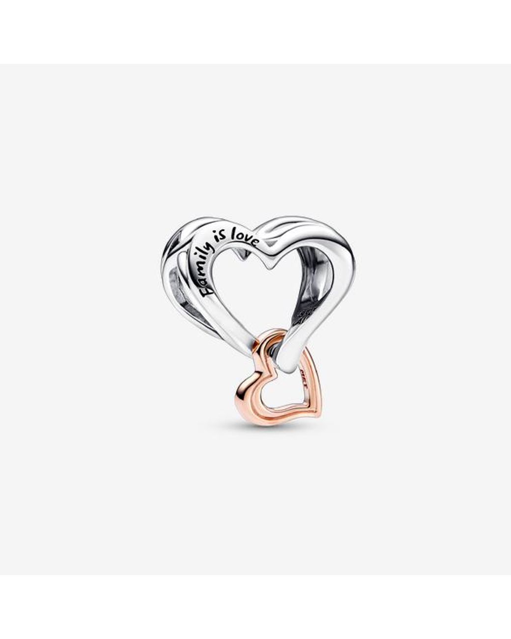 Pandora Metallic Two-Tone Openwork Infinity Heart Charm