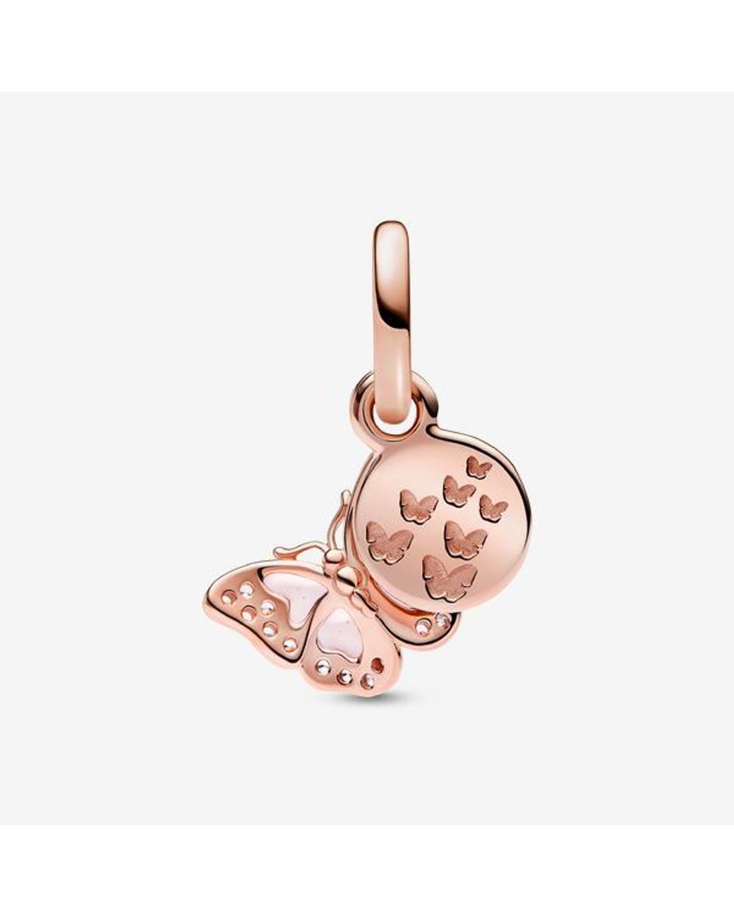 Pandora Pink Butterfly & Quote Double Dangle Charm