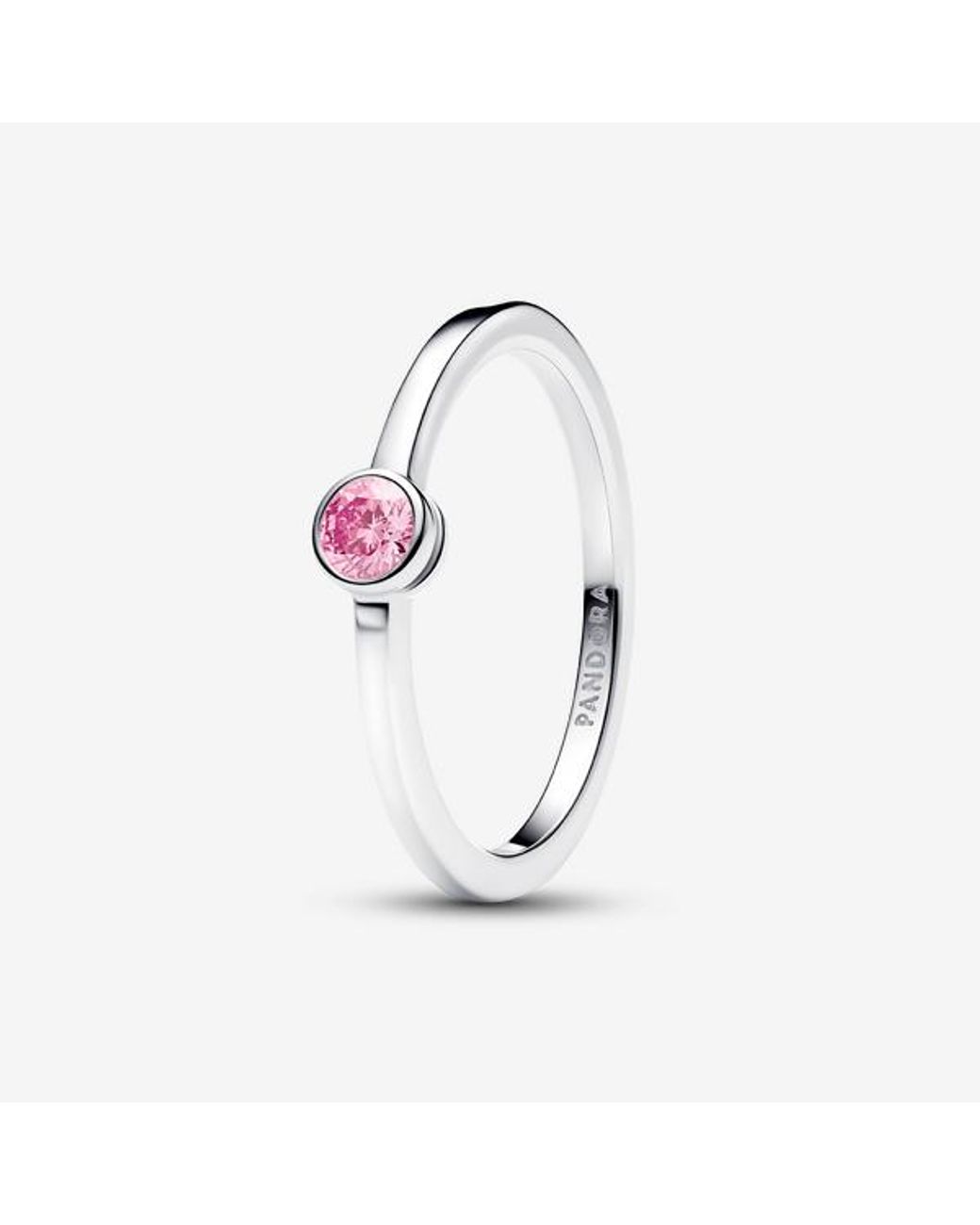 Pandora White Era Bezel Sterling Lab-Grown Diamond Ring