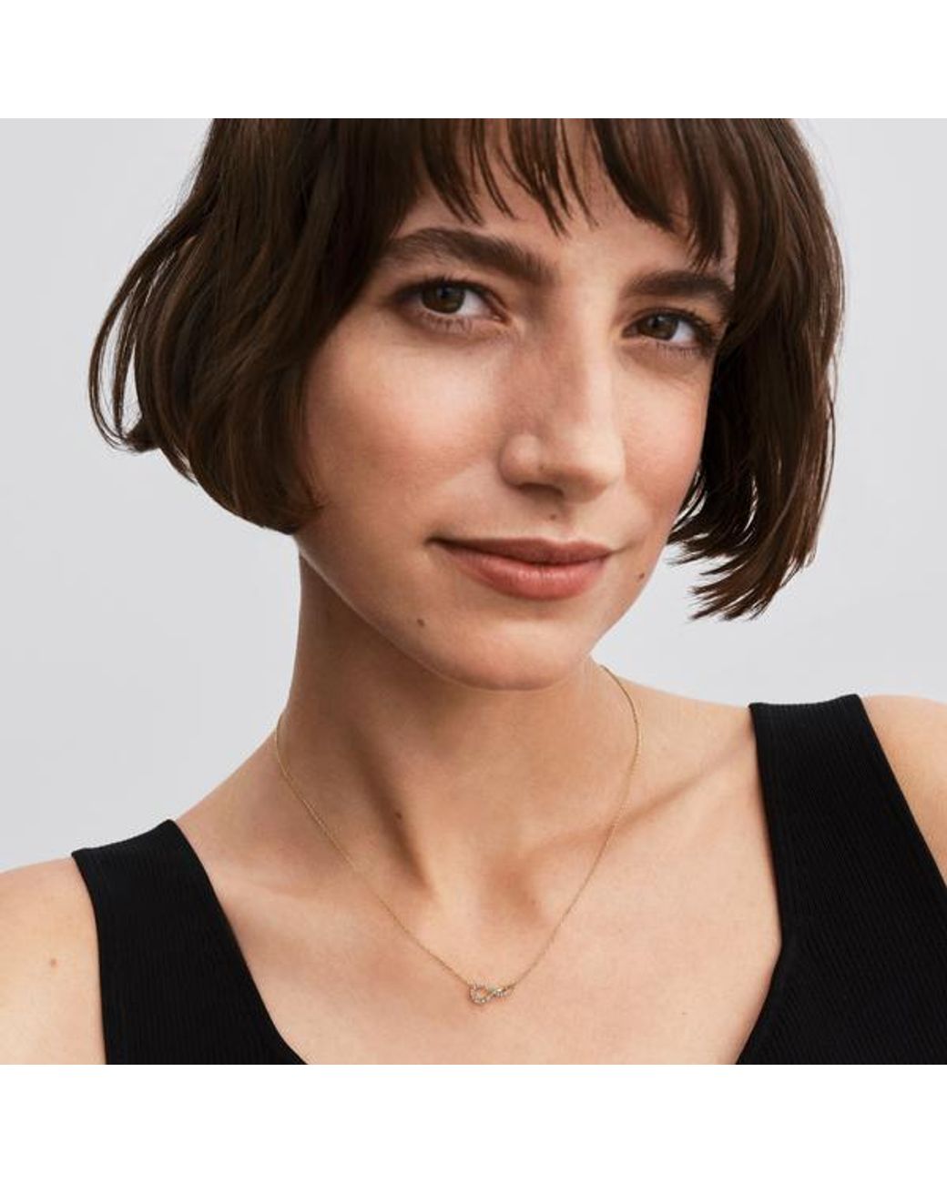 Pandora Metallic Infinite Lab-Grown Diamond Pavé Pendant Necklace
