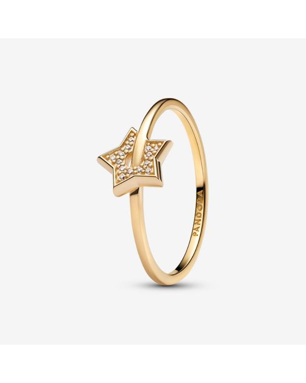 Pandora Metallic Talisman 14K Lab-Grown Diamond Pavé Star Ring