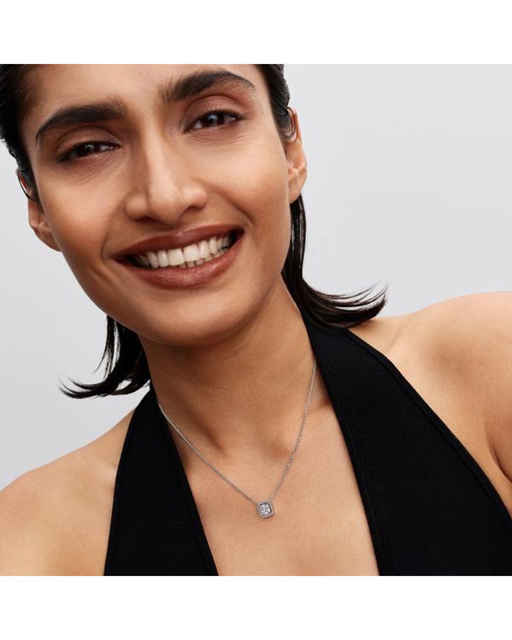 Pandora Metallic Halo Pendant Collier Necklace
