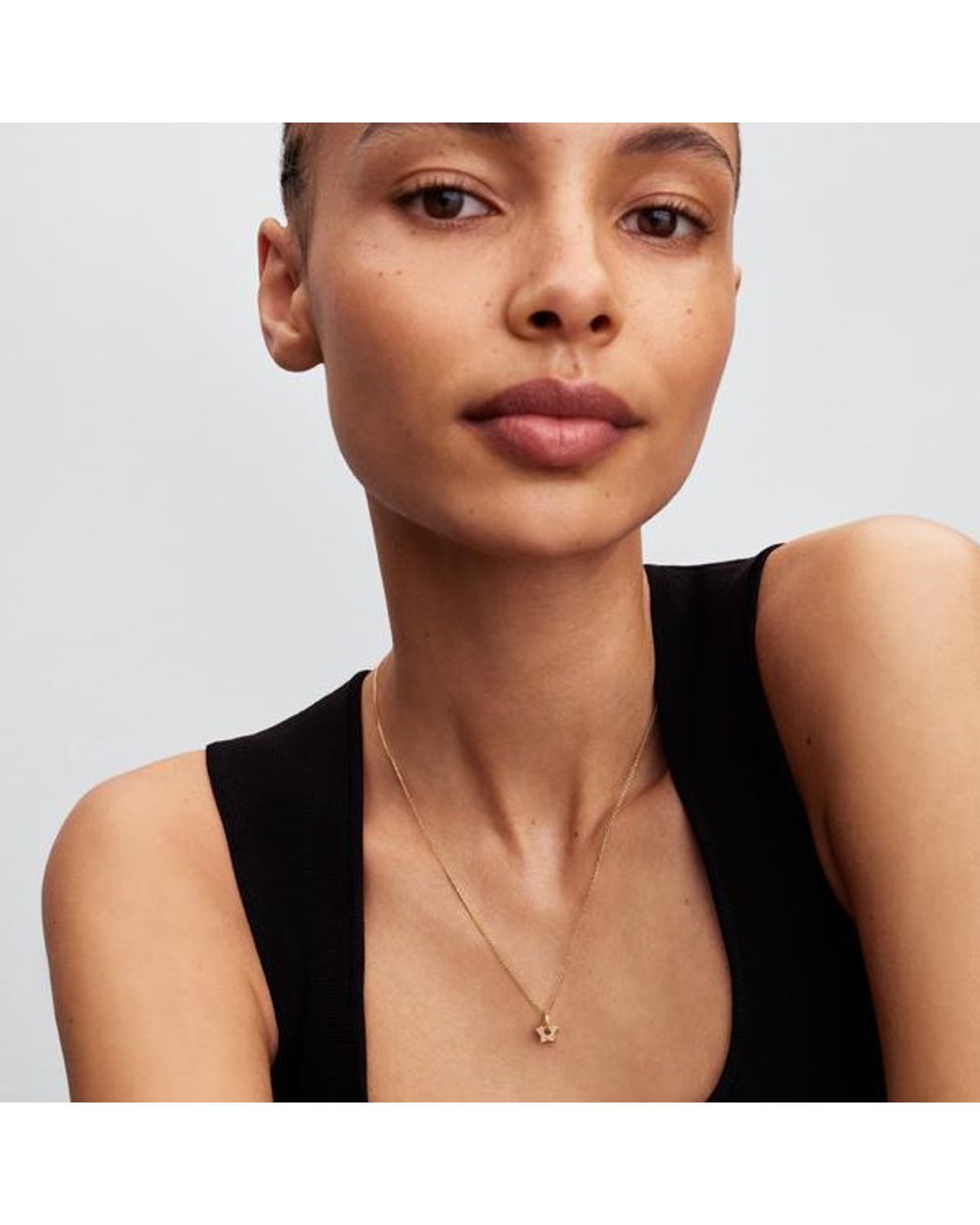 Pandora Metallic Talisman 14K Lab-Grown Diamond Pavé Star Pendant Necklace