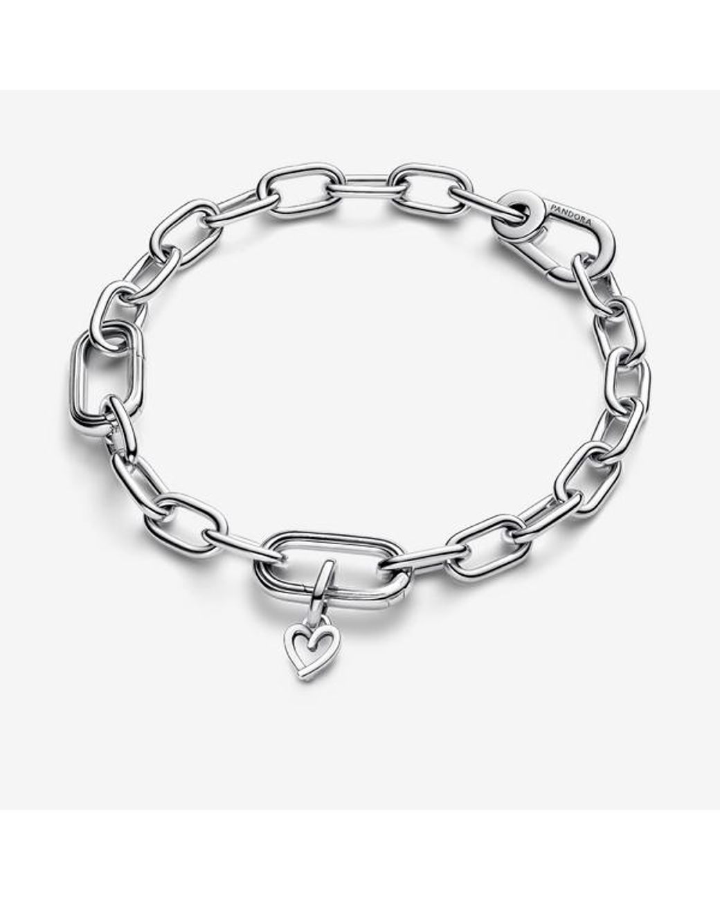 Pandora White Me Freehand Heart Mini Dangle Charm
