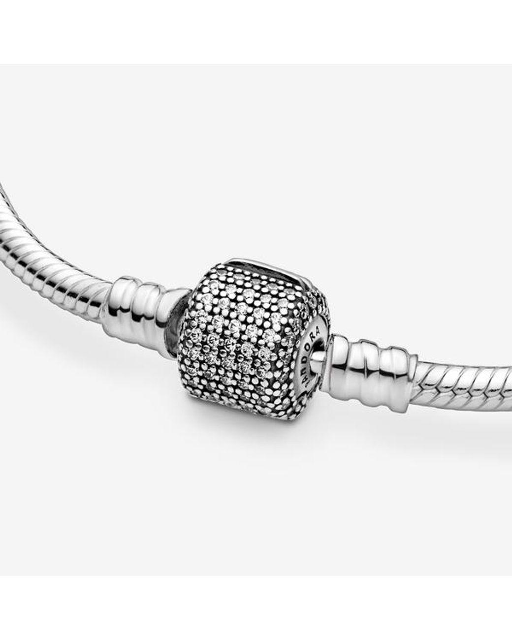 Pandora Metallic Moments Snake Chain Style Open Bangle