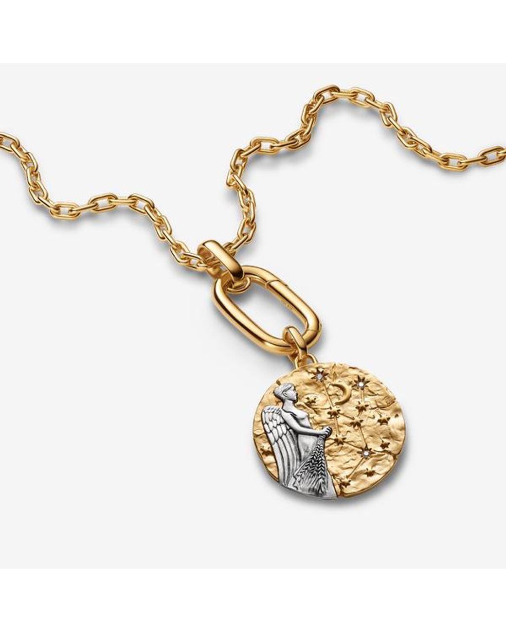 Pandora Metallic Virgo Zodiac Oversized Medallion Charm