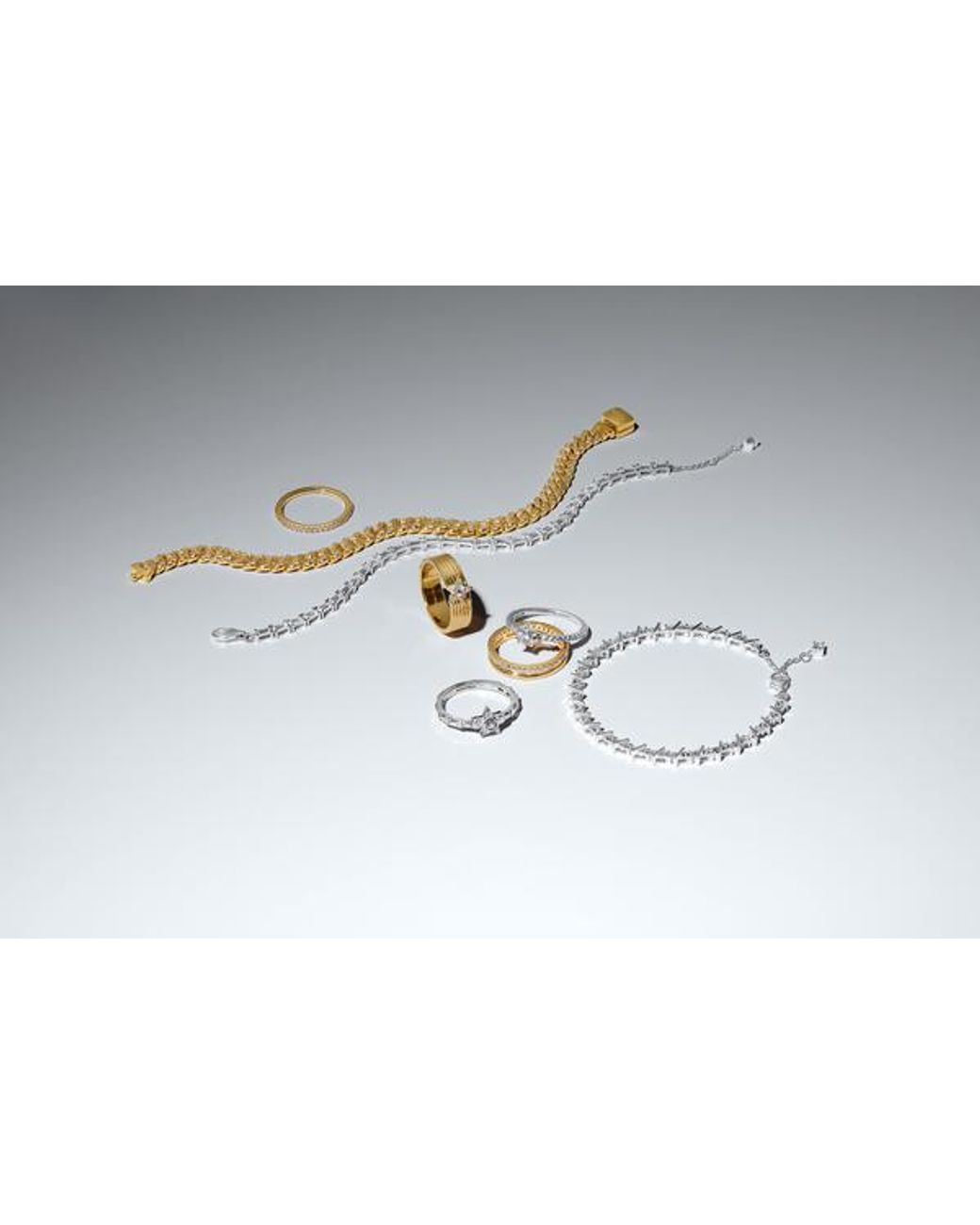 Pandora Metallic Pavé Cuban Chain Bracelet