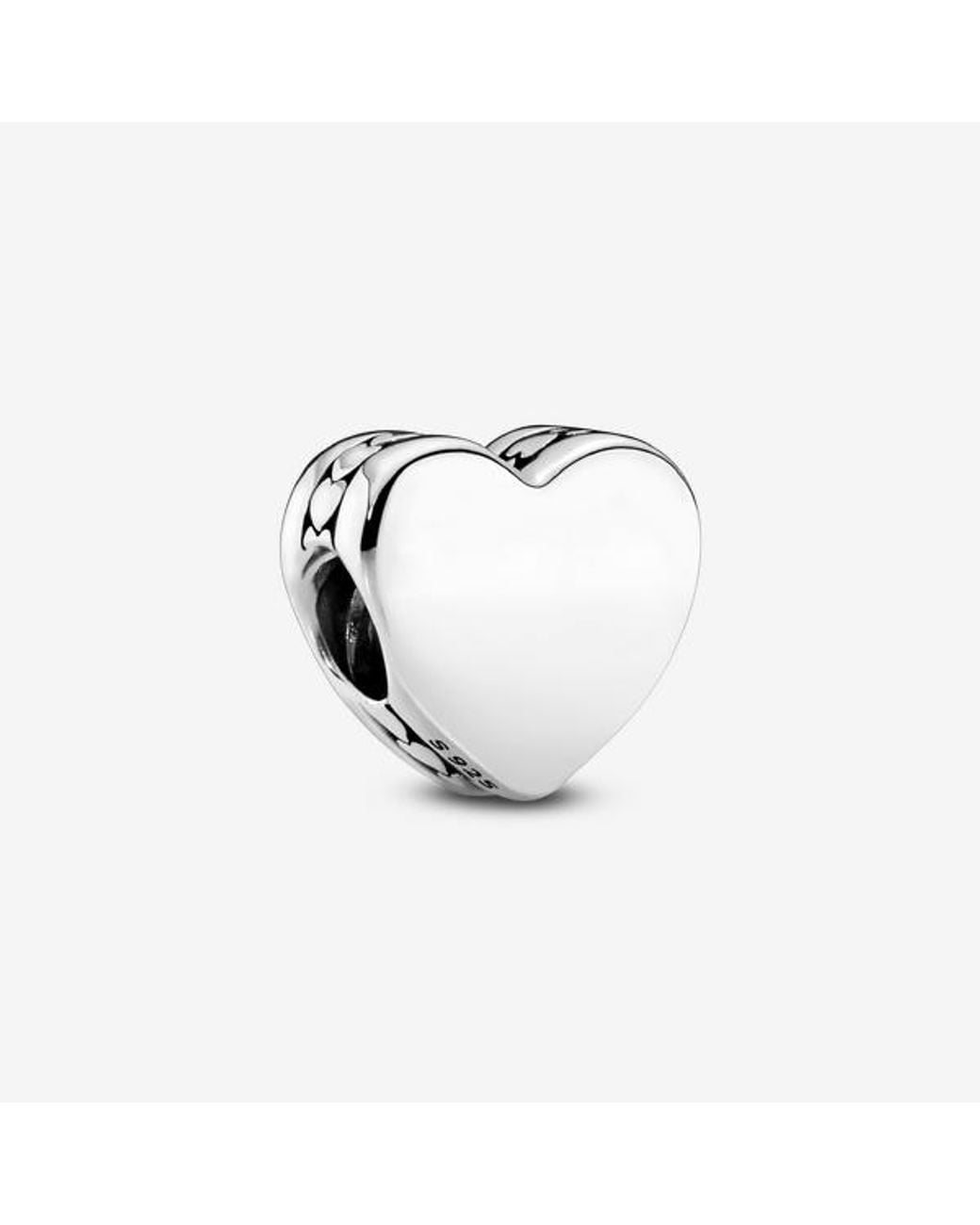 Pandora White Engravable Heart Charm