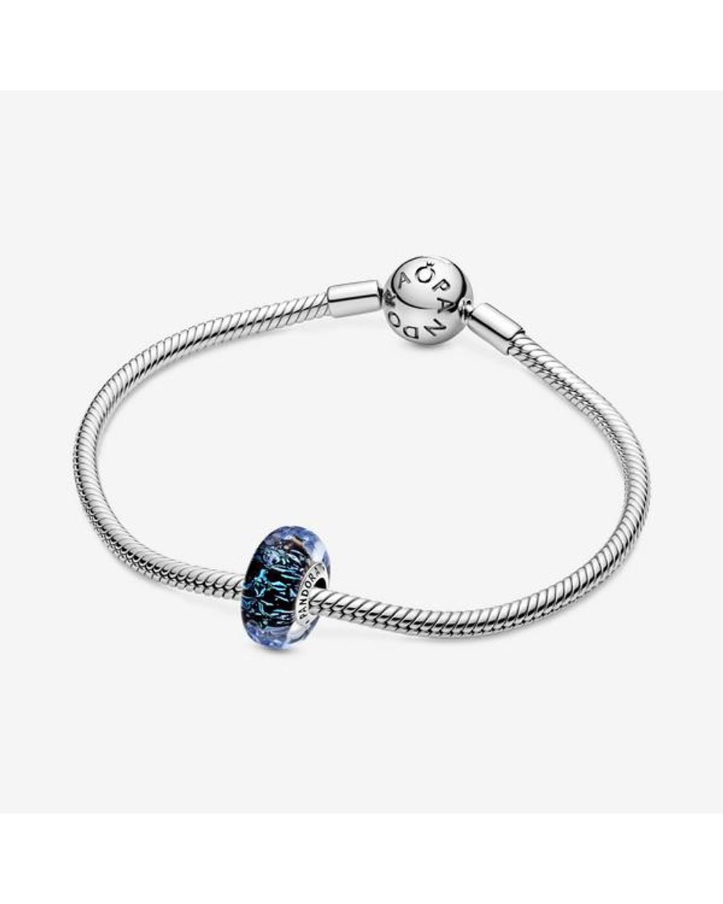 Pandora Blue Wavy Dark Murano Glass Ocean Charm