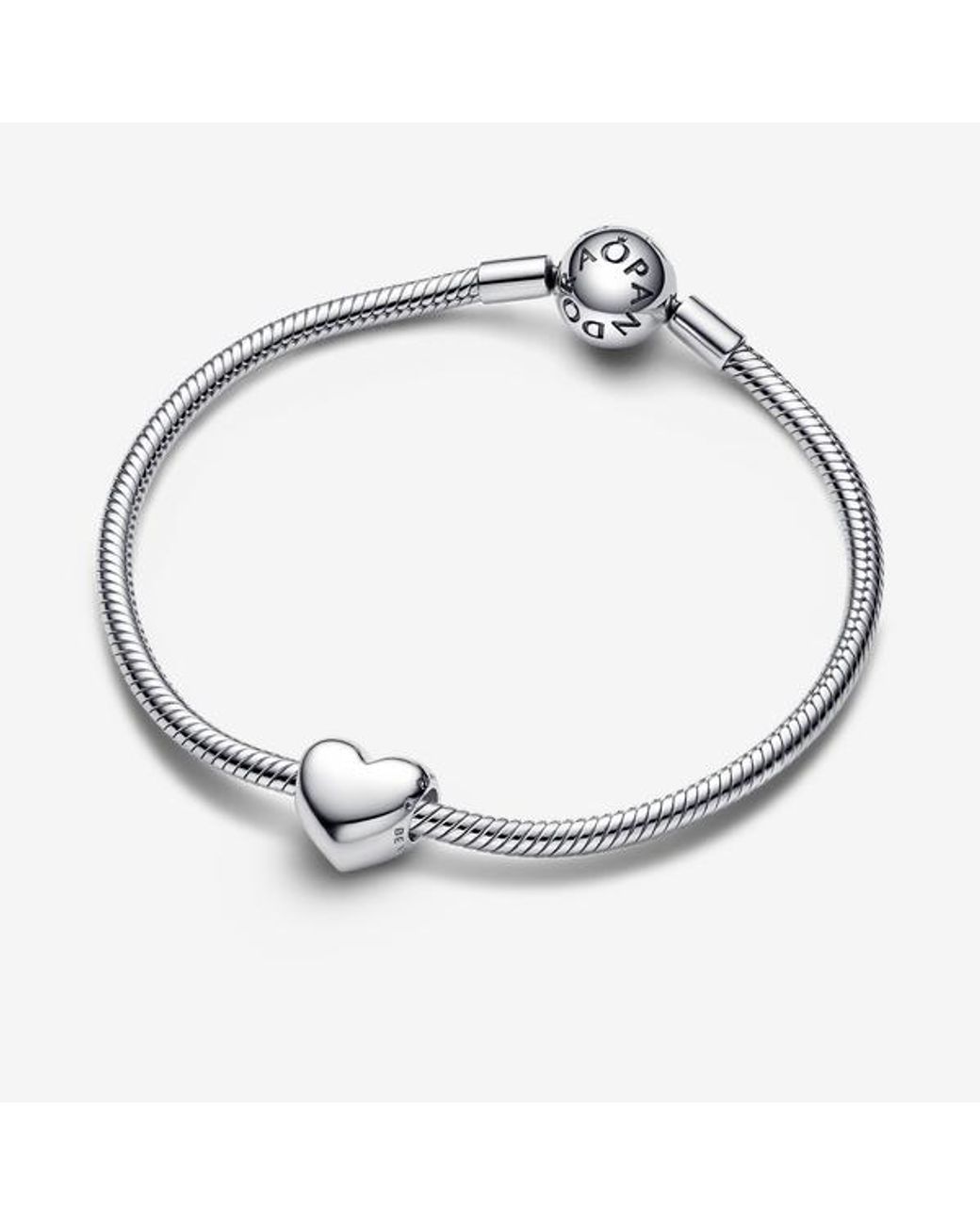 Pandora White Moments Be Love Sterling Silver Engraved Heart Charm