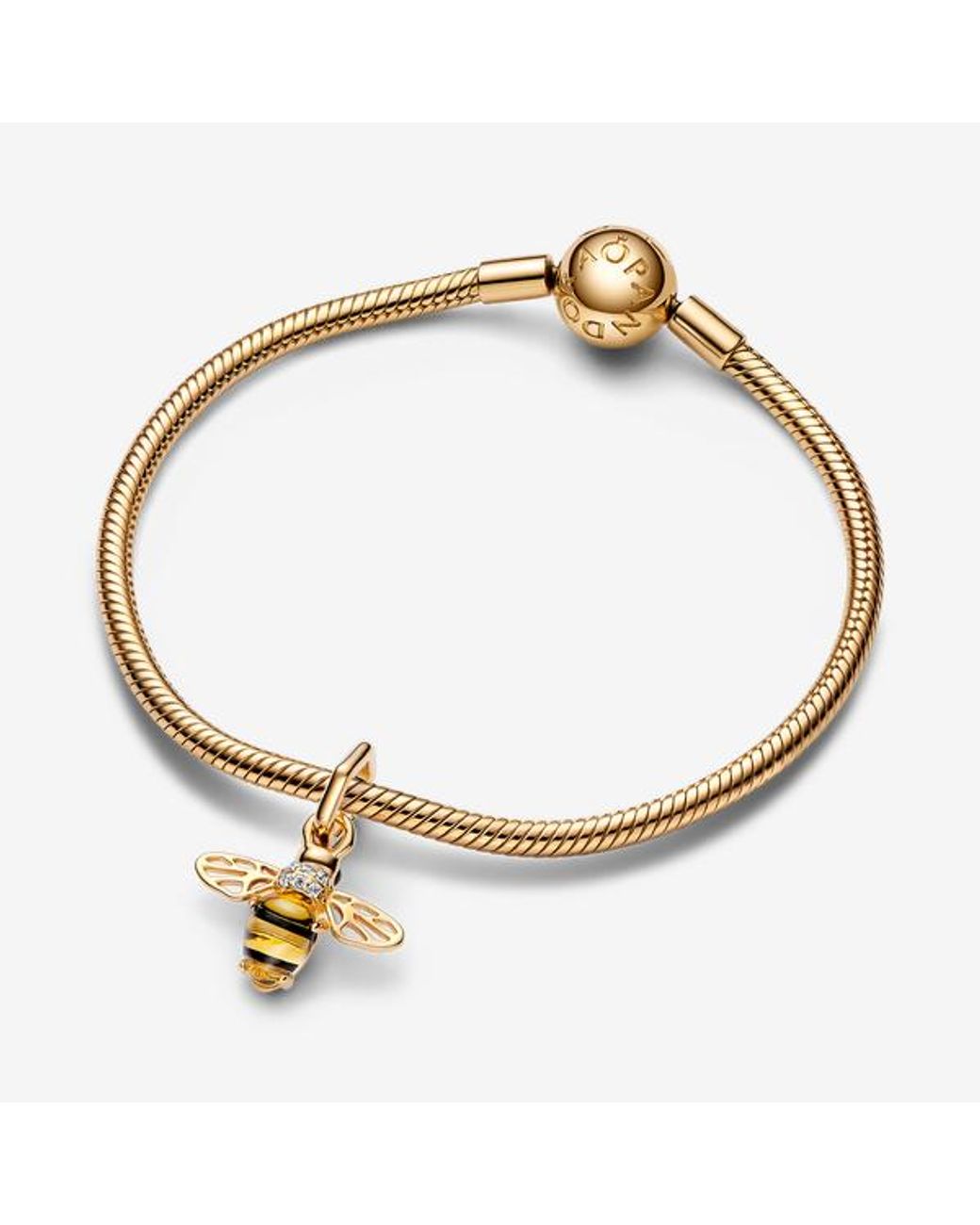 Pandora Metallic Sparkling Bee Dangle Charm