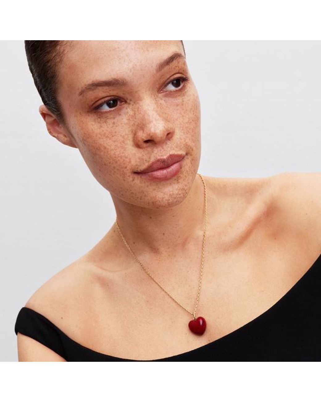 Pandora Red Puffy Heart Dangle Charm
