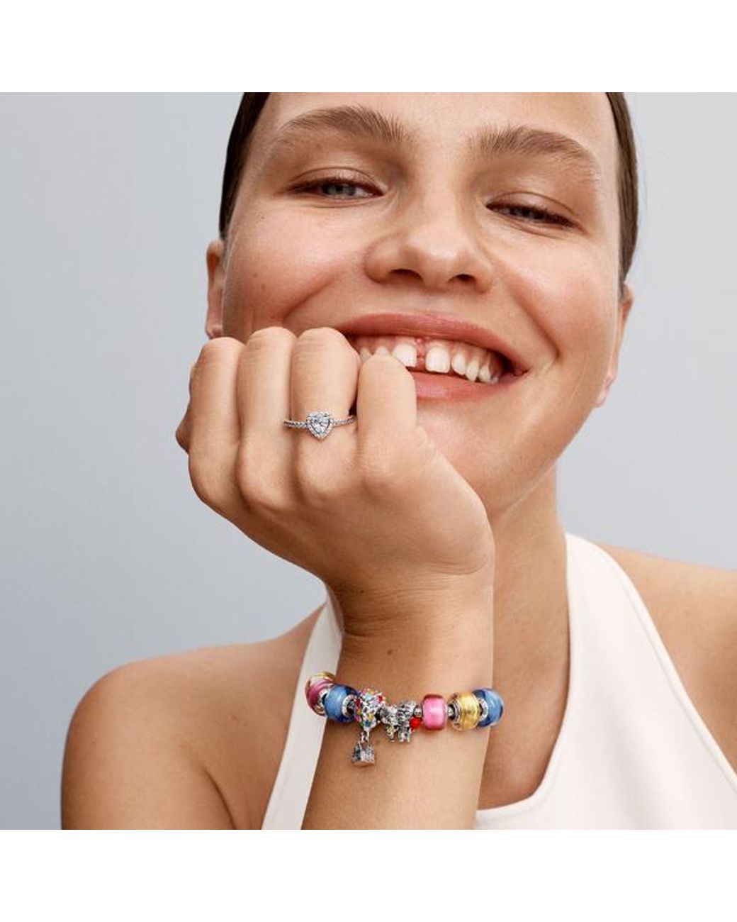 Pandora White Disney Pixar Up Carl & Ellie Charm