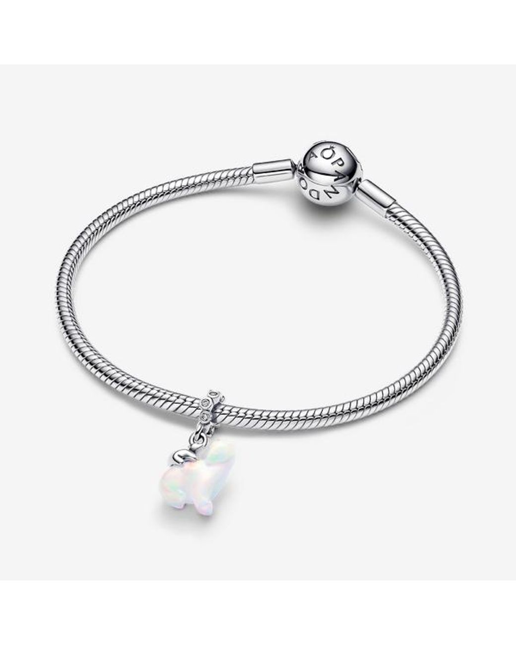 Pandora White Polar Bear Mother & Cub Dangle Charm