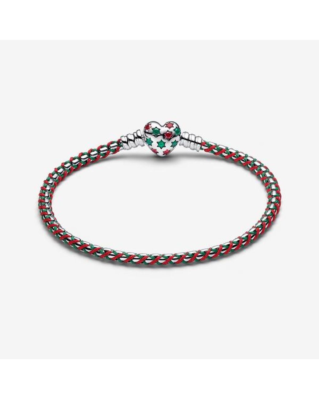 Pandora Metallic Peppermint Cord Box Chain Bracelet