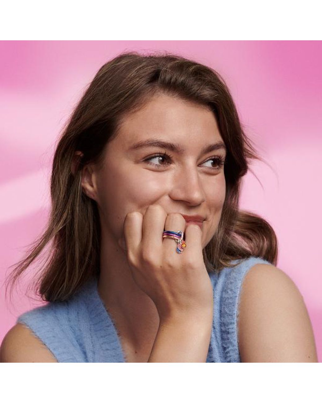Pandora Blue Me Electric Ring