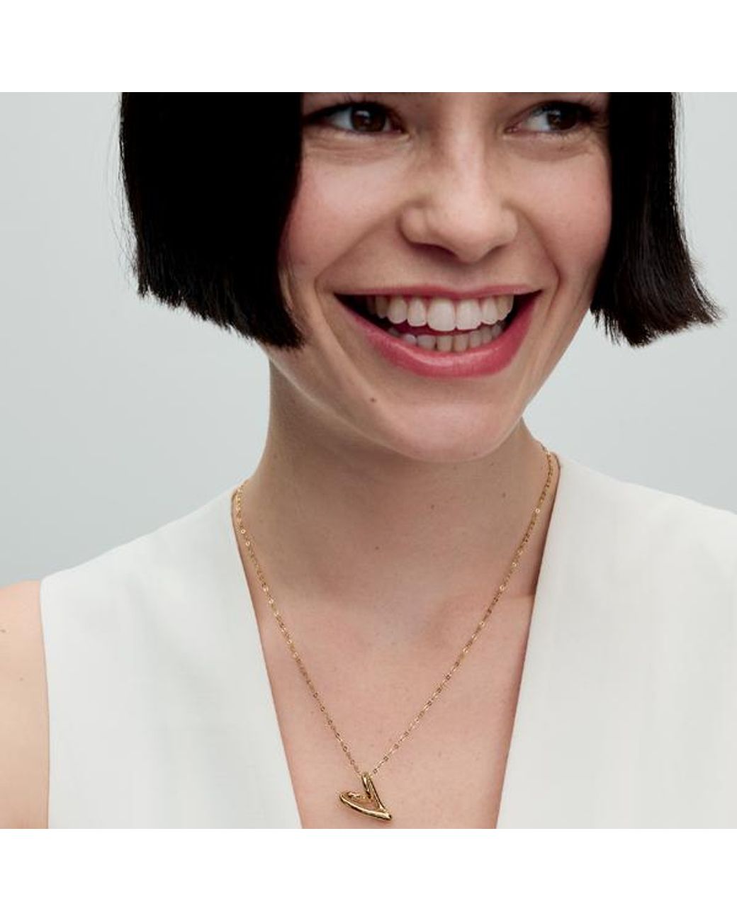 Pandora Metallic Organically Shaped Circles T-bar Necklace