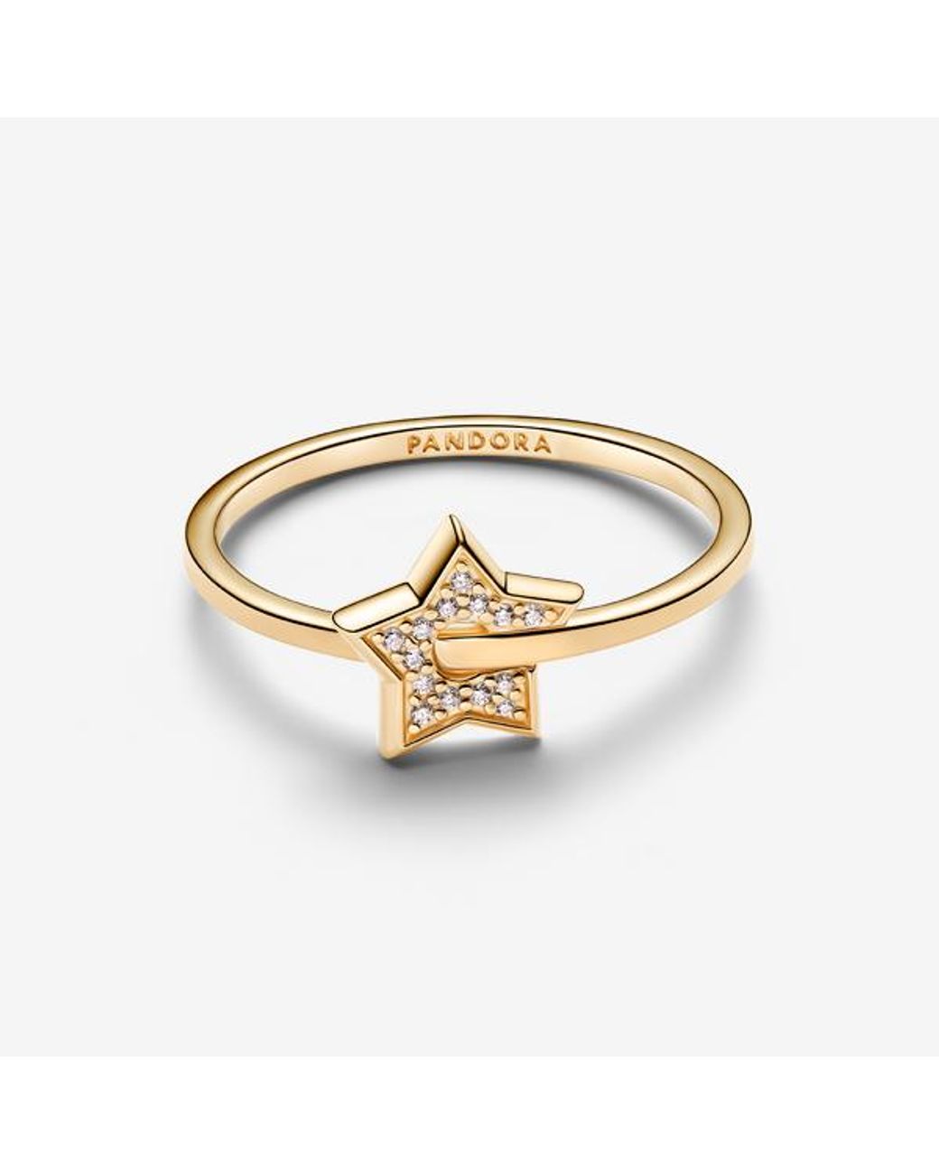 Pandora Metallic Talisman 14K Lab-Grown Diamond Pavé Star Ring