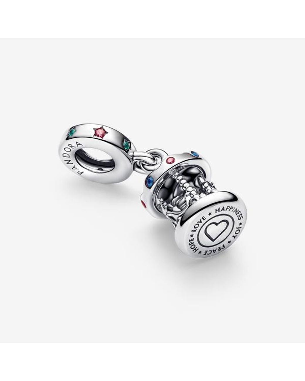 Pandora White Spinning Carousel Dangle Charm