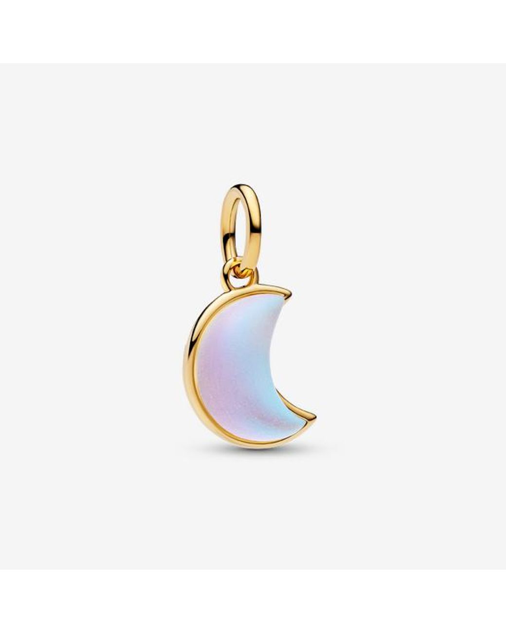 Pandora Blue Sparkling Crescent Moon Dangle Charm