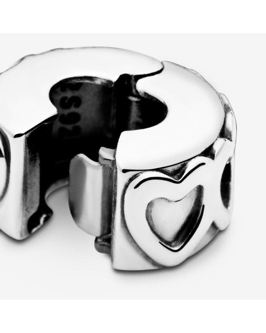 Pandora White Band Of Hearts Clip Charm