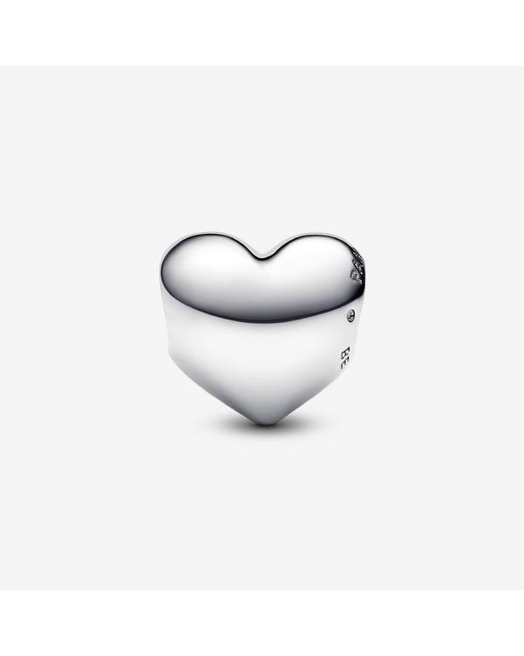 Pandora White Moments Be Love Sterling Silver Engraved Heart Charm