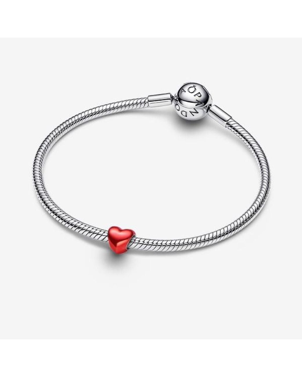 Pandora Red Metallic Heart Mini Charm