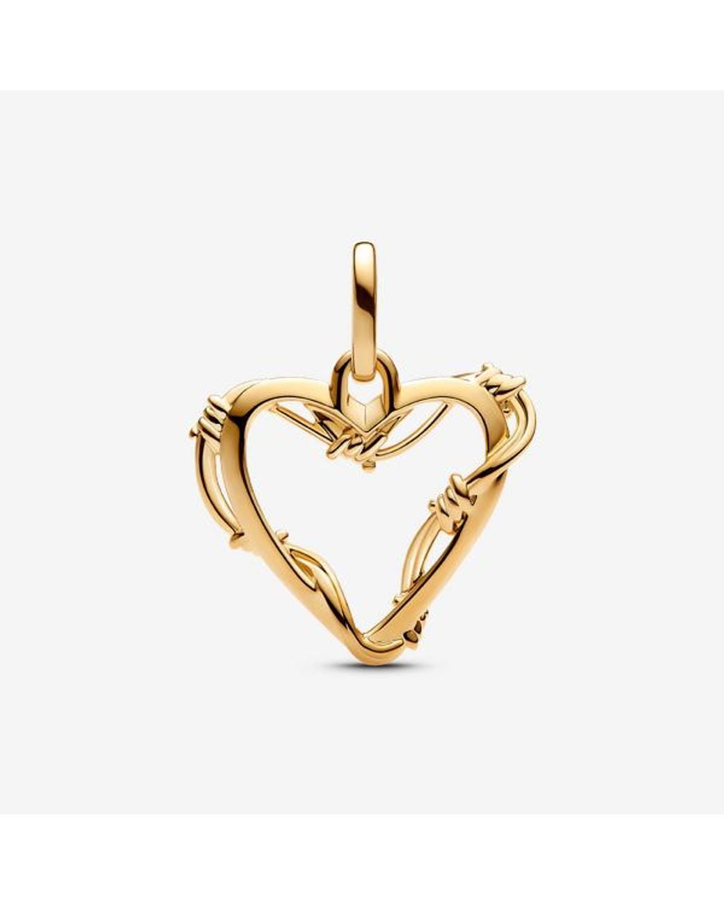Pandora Metallic Wire Heart Dangle Charm