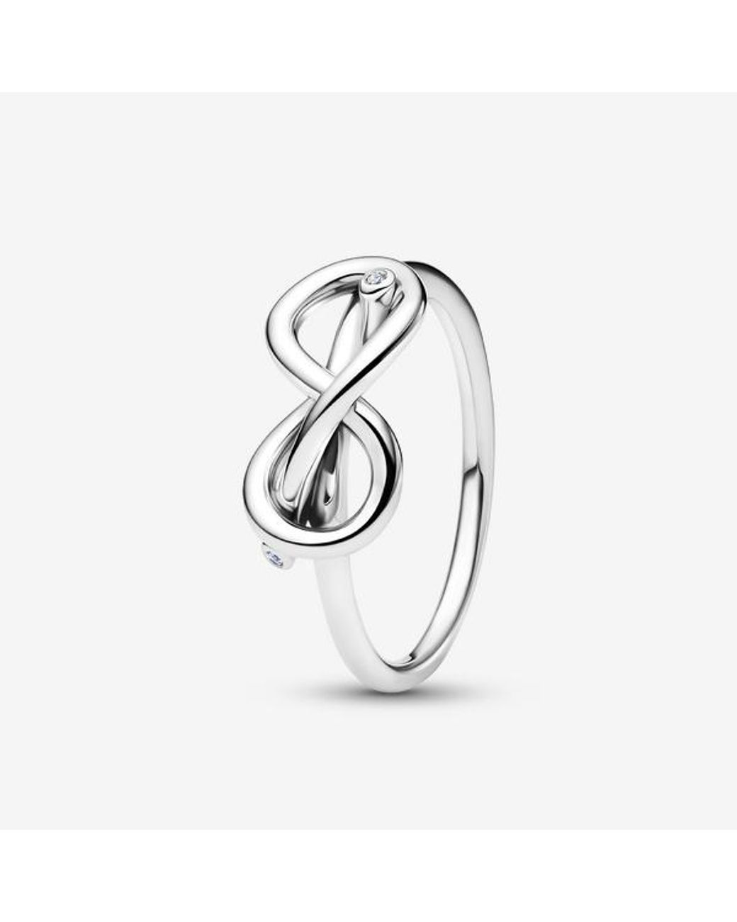 Pandora White Infinity Knot Ring