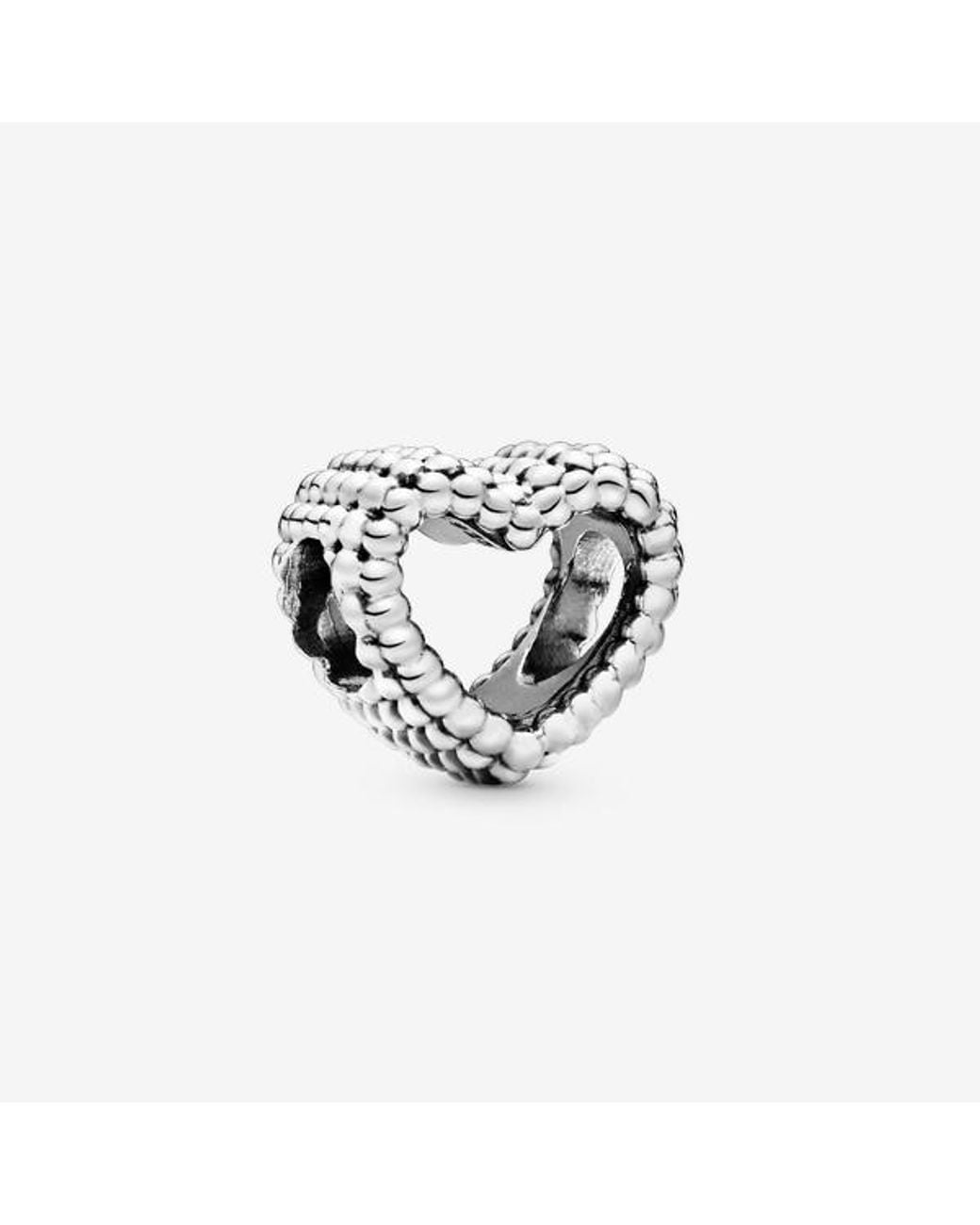 Pandora Metallic Beaded Open Heart Charm