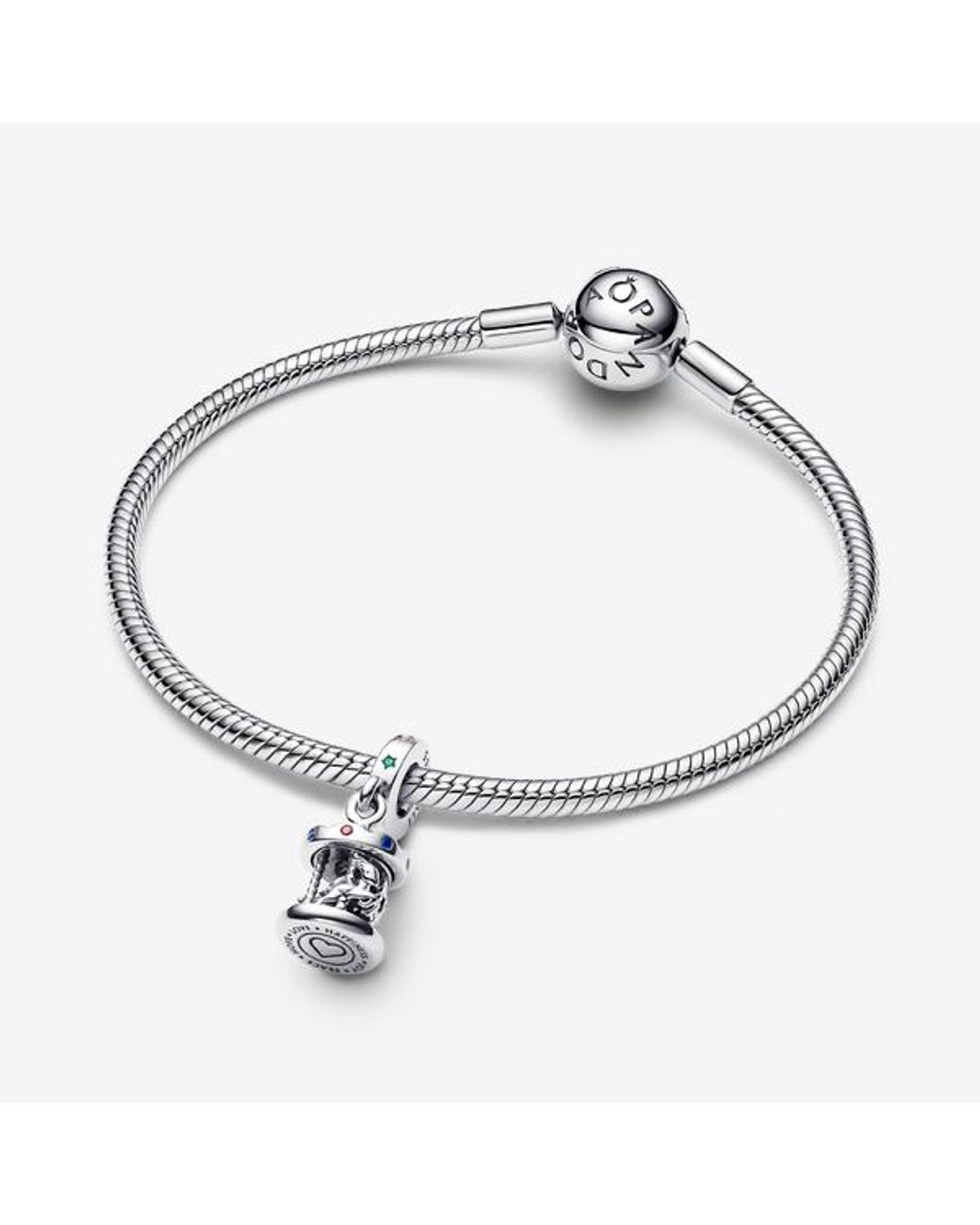 Pandora White Spinning Carousel Dangle Charm